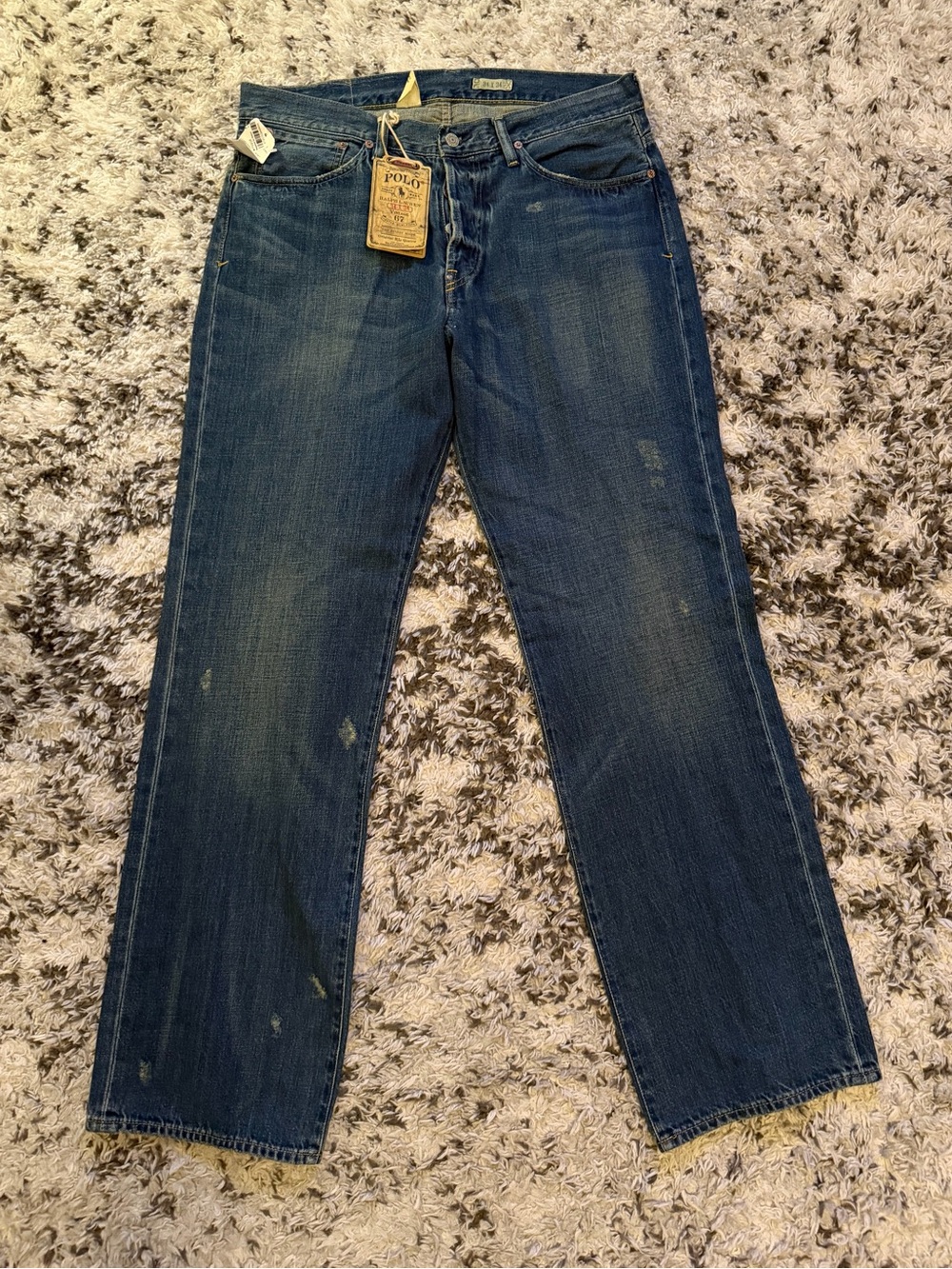 BNWT  Polo Ralph Lauren 34x34 - Vintage, relaxed 15941 distressed jeans